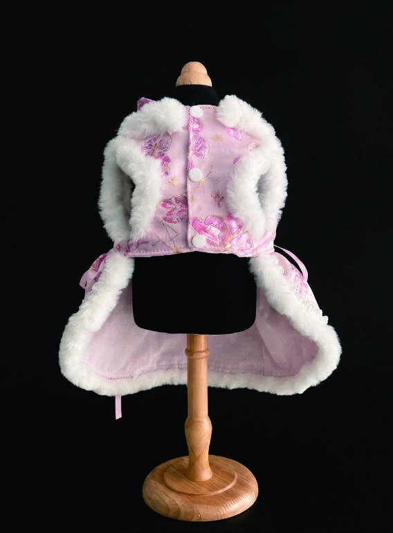 Pink Cape Ribbon Dress, underside construction view