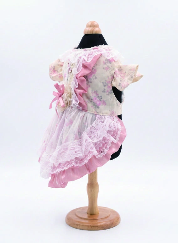 Rose Bow Layered Dress, side silhouette