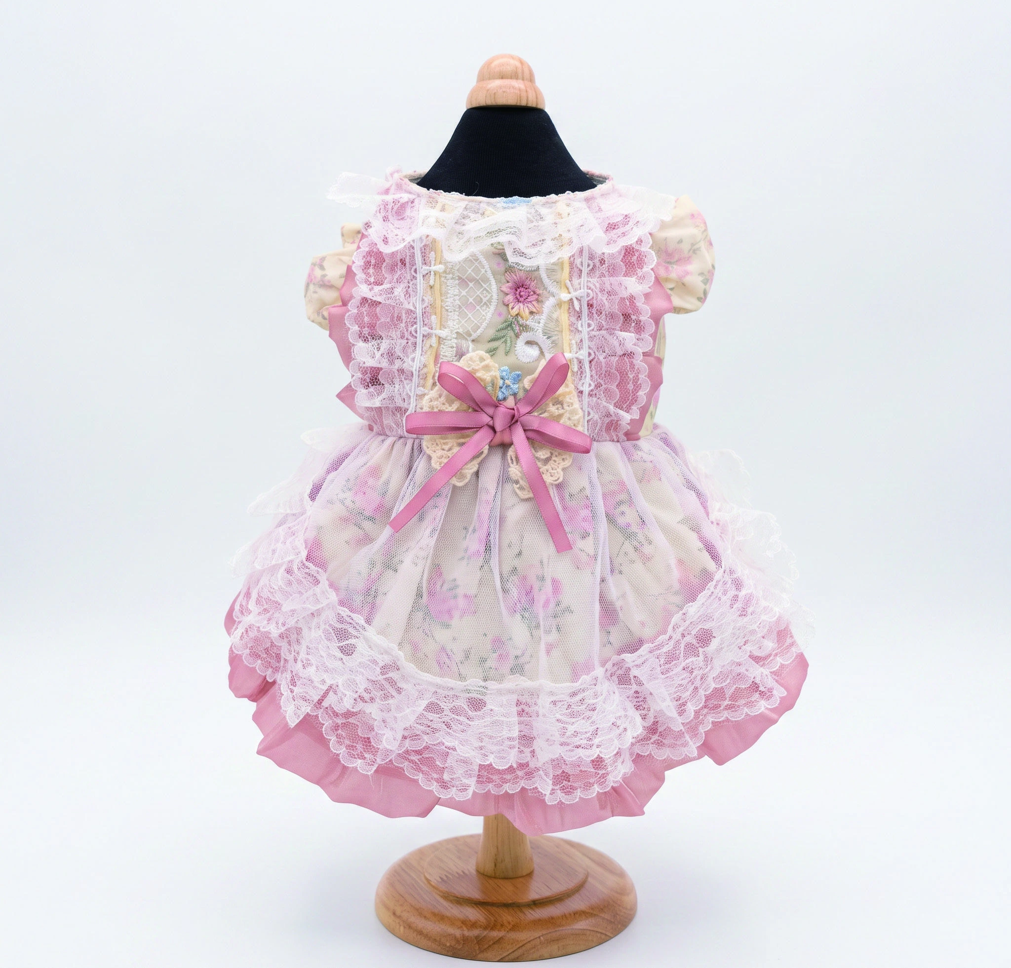 Rose Bow Layered Dress, overall design view