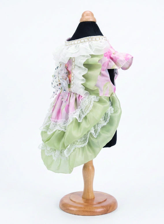 Sage Frill Dress, side view