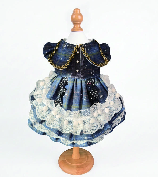 Catalog photograph of midnight bow dress