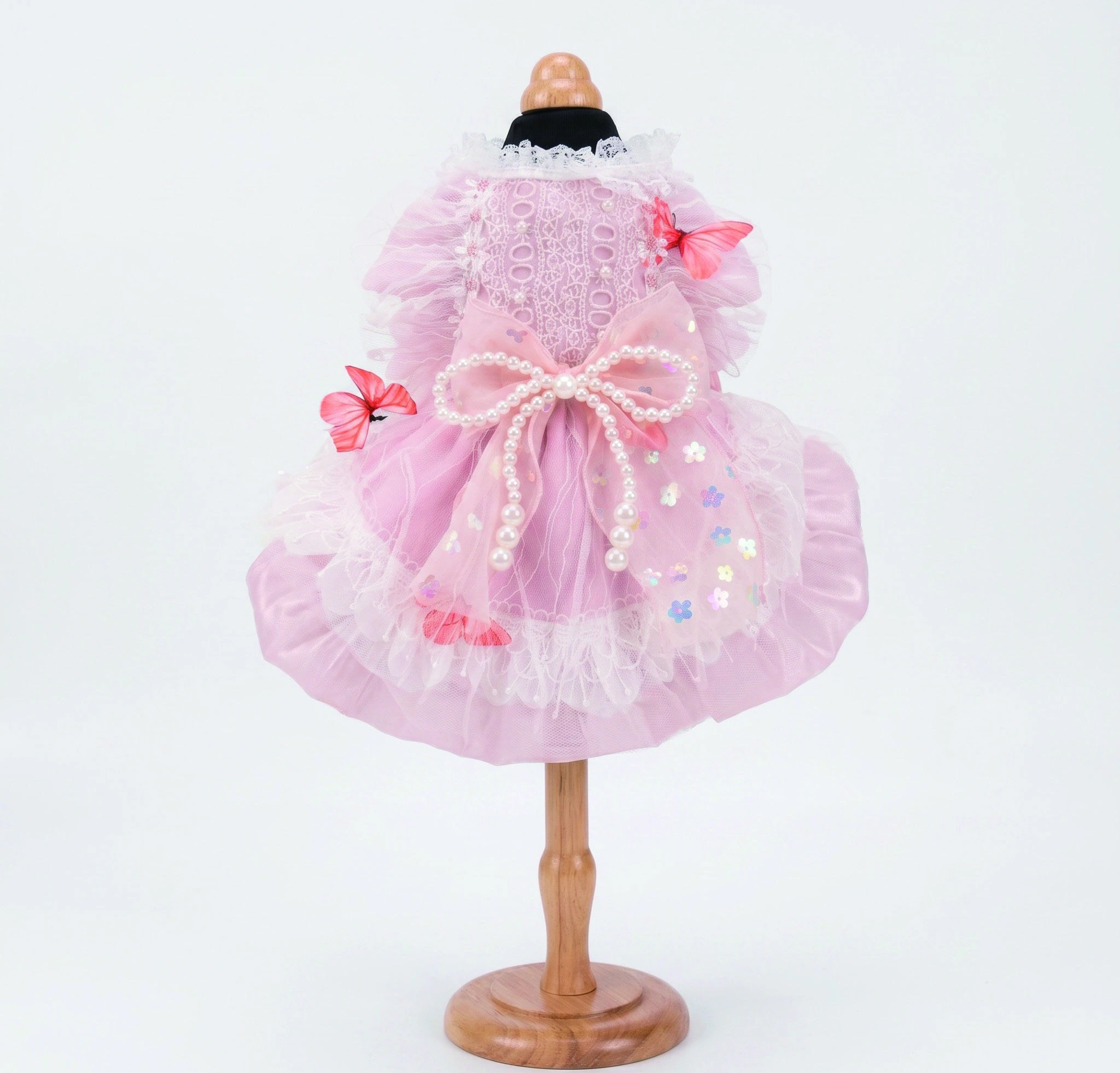 Pink Butterfly Bow Dress, overall design view