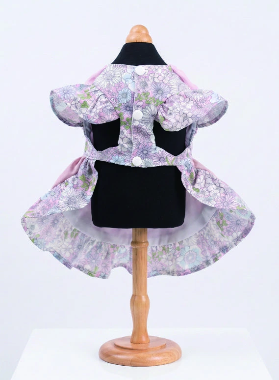 Pink Floral Pom-Pom Dress, underside construction view