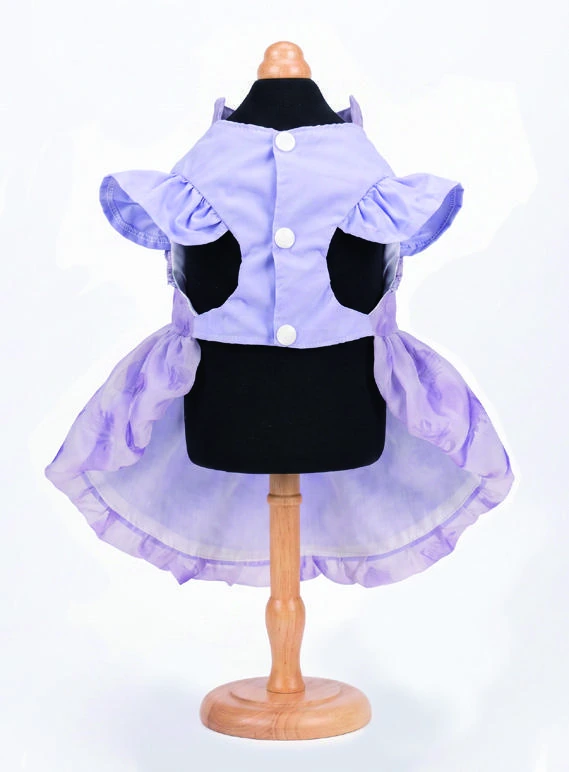 Lilac Floral Collar Dress, underside and openings
