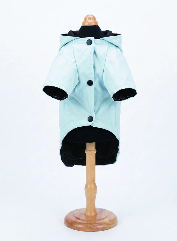 Pale Blue Zip Layer, underside and openings